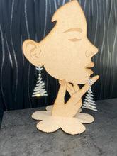 Load image into Gallery viewer, Christmas Tree Earrings: Swarovski elements , in silver or gold, Handmade to order by Crystal wedding UK
