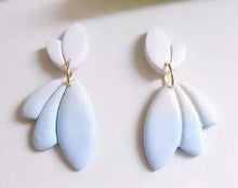 Load image into Gallery viewer, Lightweight Polymer Clay Earrings, Modern Minimalist Statement Earrings, stainless steel 14k Gold Over Brass Ear Wires, Hypoallergenic
