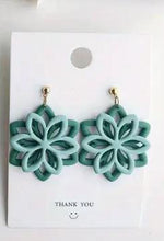 Load image into Gallery viewer, Christmas Themed Earrings: Reindeer,Snowflake, Gonk, Christmas Tree, Highland cow, silver or gold, Handmade to order by Crystal wedding UK
