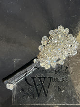 Load image into Gallery viewer, Crystal AB Boutonniere or Wrist Corsage: Silver Wedding Cuff
