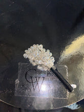 Load image into Gallery viewer, Crystal AB Boutonniere or Wrist Corsage: Silver Wedding Cuff
