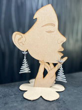 Load image into Gallery viewer, Christmas Tree Earrings: Swarovski elements , in silver or gold, Handmade to order by Crystal wedding UK
