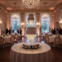 Load image into Gallery viewer, Chandelier Cake Stand: Luxury Wedding cake holder with LED Lights
