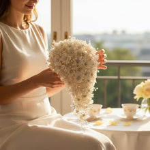 Load image into Gallery viewer, Ivory Pearl &amp; Crystal Bridal Bouquet: Rhinestone Wedding Flowers
