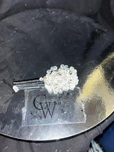 Load image into Gallery viewer, Crystal AB Boutonniere or Wrist Corsage: Silver Wedding Cuff
