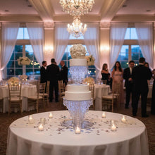 Load image into Gallery viewer, Chandelier Cake Stand: Luxury Wedding cake holder with LED Lights
