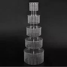 Load image into Gallery viewer, Crystal Cake Stand, 3 Tier WEDDING CAKE STAND by Crystal wedding uk
