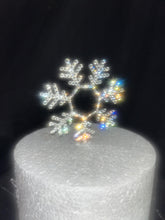 Load image into Gallery viewer, Personalized Crystal Snowflake Cake Topper: Swarovski Rhinestone wedding gift
