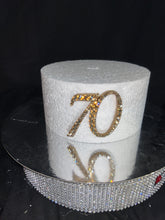 Load image into Gallery viewer, Gold Rhinestone Number Cake Topper: Swarovski Crystal Anniversary

