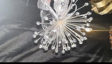 Load image into Gallery viewer, Crystal Wedding Bouquet: AB Glass Beads, Silver Wire, Ribbon Handle
