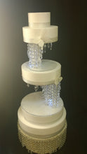 Load image into Gallery viewer, Crystal Chandelier Cake Stand Set: LED Wedding Cake Separators
