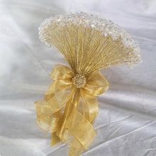 Load image into Gallery viewer, Clear Crystal Wedding Bouquet: Rose Gold Wire Bead Jewel Bouquet
