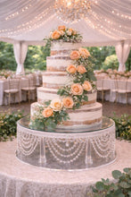 Load image into Gallery viewer, Cake Stand Drape Chandelier Style, tall cake plate
