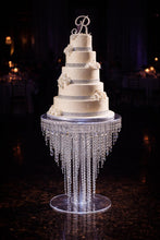 Load image into Gallery viewer, Crystal Chandelier Wedding Cake Table: 80cm Tall Floor Stand
