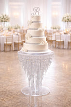 Load image into Gallery viewer, Crystal Chandelier Wedding Cake Table: 80cm Tall Floor Stand
