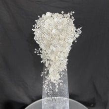 Load image into Gallery viewer, Ivory Pearl &amp; Crystal Bridal Bouquet Rhinestone Wedding bouquet Silver brides Flowers
