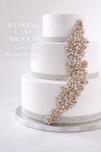 Load image into Gallery viewer, Crystal Rhinestone Cake Brooch pick : Silver, Gold, or Rose Gold
