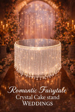 Load image into Gallery viewer, Crystal Rhinestone Cake Stand with LED Glow – Luxury Wedding Cake Stand, Fairytale Crystal Dessert Table Stand, Glam Event Decor

