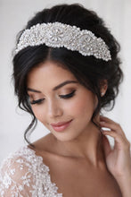 Load image into Gallery viewer, Rhinestone 1920s Headpiece Flapper headpiece, 1930's, Great Gatsby Rhinestone crystal flapper headpiece headband bridesmaid bride hair band
