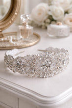 Load image into Gallery viewer, Rhinestone 1920s Headpiece Flapper headpiece, 1930's, Great Gatsby Rhinestone crystal flapper headpiece headband bridesmaid bride hair band
