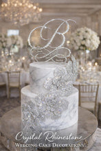 Load image into Gallery viewer, Silver Rhinestone Flower Cake Decoration Wedding Cake Embellishment Engagement cake brooch
