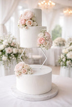 Load image into Gallery viewer, Hexagonal Metal Cake Separator for Wedding &amp; Event Display cake
