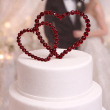 Load image into Gallery viewer, Crystal Heart Wedding Cake Topper Elegant wedding Cake Decoration Engagement cake topper
