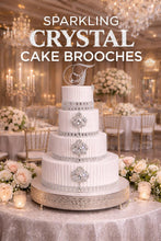 Load image into Gallery viewer, Crystal Rhinestone Cake Brooch: Wedding Cake Decoration
