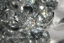 Load image into Gallery viewer, Crystal Wedding Bouquet – Handmade Clear Glass Bridal Bouquet, Sparkling Bridal Flower Keepsake, Swarovski-Style Bridal Bouquet
