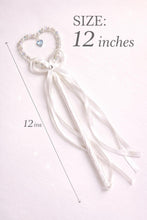 Load image into Gallery viewer, Crystal Heart Wand Wedding Accessory – Pearl &amp; Rhinestone Heart Wand for Flower Girl, Bridesmaid Gift, Fairytale Wedding Keepsake
