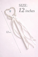 Load image into Gallery viewer, Crystal Heart Wand Wedding Accessory – Pearl &amp; Rhinestone Heart Wand for Flower Girl, Bridesmaid Gift, Fairytale Wedding Keepsake
