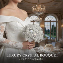 Load image into Gallery viewer, Crystal Wedding Bouquet: Diamanté Rhinestone Bridal bouquet brides flowers Posy Keepsake
