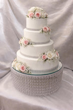 Load image into Gallery viewer, Chandelier Wedding Cake Stand Light-Up Acrylic Display
