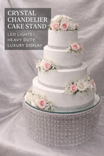Load image into Gallery viewer, Chandelier Wedding Cake Stand Light-Up Acrylic Display
