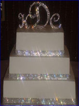 Load image into Gallery viewer, Real crystal rhinestone Diamante cake trim banding 1 YARD by Crystal wedding uk
