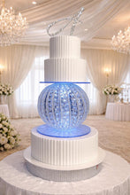 Load image into Gallery viewer, Round cake separator sphere crystal cake divider light up wedding cake display
