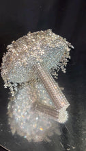 Load image into Gallery viewer, Wedding bouquet Rhinestone round posy Brides Bouquet Crystal brides Bouquet Non Floral Keepsake Crystal Bridal Bouquet, Round Posy
