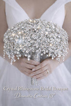 Load image into Gallery viewer, Wedding bouquet Crystal Rhinestone round posy Brides Bouquet Non Floral Keepsake Crystal wedding flowers
