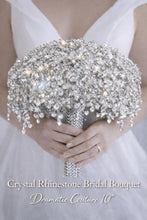 Load image into Gallery viewer, Wedding bouquet Crystal Rhinestone round posy Brides Bouquet Non Floral Keepsake Crystal wedding flowers
