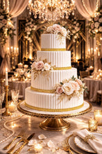 Load image into Gallery viewer, Art Deco Gold Cake Ribbon Trim | 1920s Gatsby Wedding Cake Banding | Vintage Gold Cake Border | Luxury Cake Decorating Ribbon
