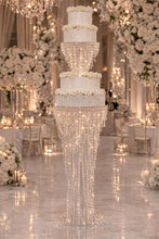 Load image into Gallery viewer, Wedding Cake Table &amp; Riser Set of 2 Crystal cake LED display set
