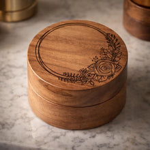 Load image into Gallery viewer, Personalized Wooden Ring Box Wedding Ceremony, Engagement Valentine’s Day Gift, Custom Engraved Proposal Holder, Bridal Gift for Her
