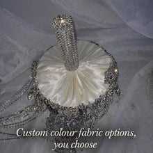 Load image into Gallery viewer, Crystal Brooch Wedding Bouquet: 7" Cascade Jewel Bridal Bouquet
