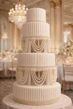 Load image into Gallery viewer, Pearl Cake Separators Pearl Wedding Cake Separator Stand, Floating Acrylic Cake Stand, Vintage Pearl Wedding Cake, Luxury Cake Spacer Stand
