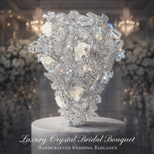 Load image into Gallery viewer, Diamante Brooch Bouquet: Crystal Rhinestone Wedding Cascade
