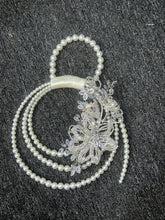 Load image into Gallery viewer, Pearl Bridal Bouquet, Rhinestone Flower,Art Deco style Elegant Wedding Accessory
