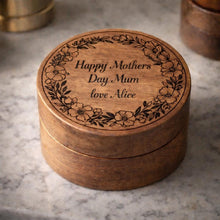 Load image into Gallery viewer, Personalised Wooden Ring Box, Engraved Proposal Ring Box, Custom Walnut Wedding Ring Holder, Luxury Engagement Ring Box
