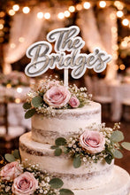 Load image into Gallery viewer, Last name topper, Rustic Personalized Cake Topper, Custom Script Wedding Cake Topper, Mr &amp; Mrs Cake Topper for Engagment Cake Topper
