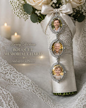 Load image into Gallery viewer, Personalized Bridal Bouquet Memorial Charm Wedding Keepsake Brooch Memorial Gift Memory locket
