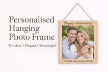 Load image into Gallery viewer, Personalized Photo frame Engraved Rustic Wedding Gift, Anniversary picture frame gift , Couples photo memory picture Mr&amp; Mrs photo gift
